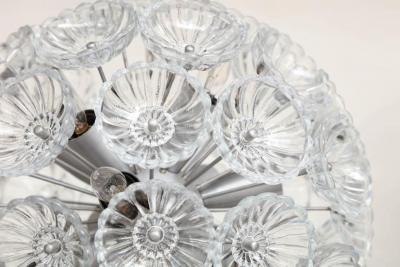 Mid Century Glass Flower Sputnik Chandelier
