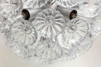 Mid Century Glass Flower Sputnik Chandelier
