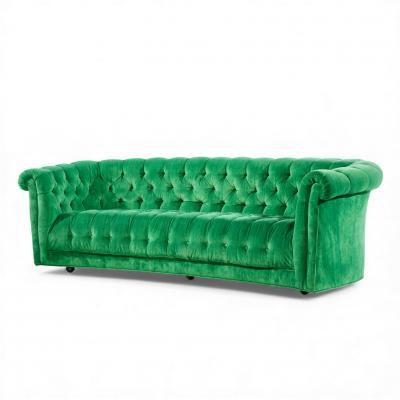 Mid Century Green Chesterfield Sofa