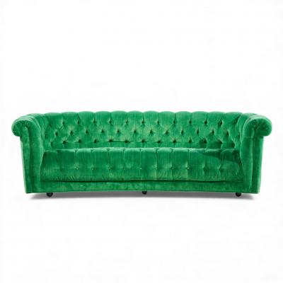 Mid Century Green Chesterfield Sofa