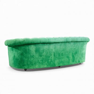 Mid Century Green Chesterfield Sofa