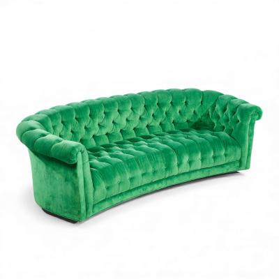 Mid Century Green Chesterfield Sofa