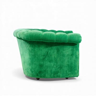 Mid Century Green Chesterfield Sofa