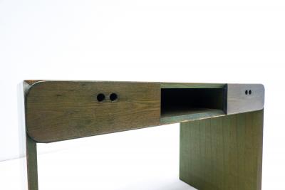 Mid Century Green Wooden Desk by Derk Jan de Vries