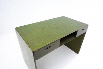 Mid Century Green Wooden Desk by Derk Jan de Vries