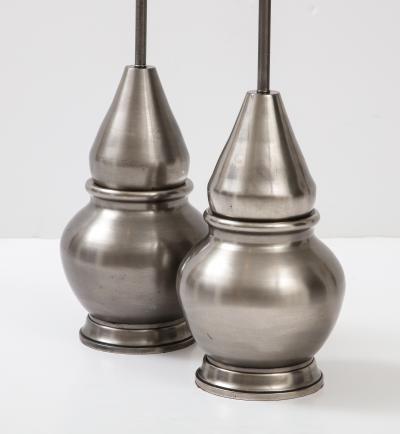 Mid Century Gun Metal Lamps