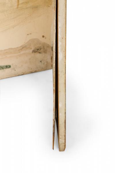 Mid Century Hand Painted Ballet Scene 4 Panel Standing Screen