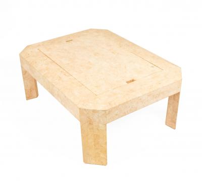 Mid Century Hardstone Tessellated Coffee and Game Table