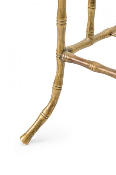 Mid Century Hollywood Regency Style Faux Bamboo Brass Magazine Stand