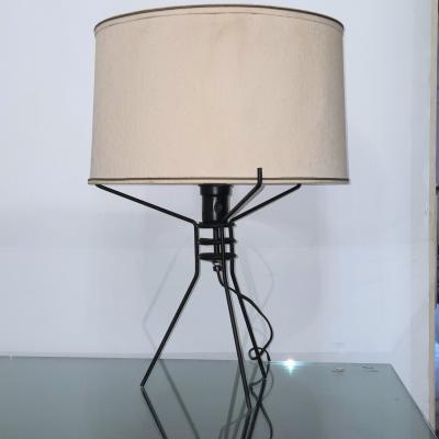 Mid Century Horo Lite Wrought Iron Tripod Table Lamp Brooklyn NY 1950s