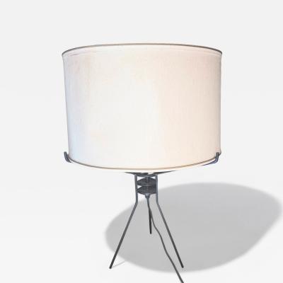 Mid Century Horo Lite Wrought Iron Tripod Table Lamp Brooklyn NY 1950s