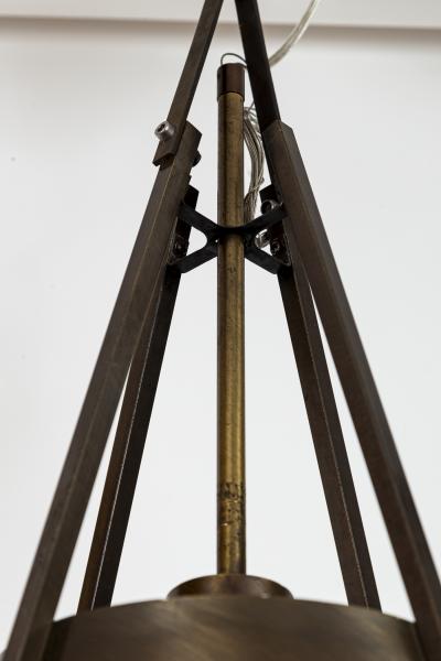 Mid Century Industrial Conical Brass Pendants 10 Available