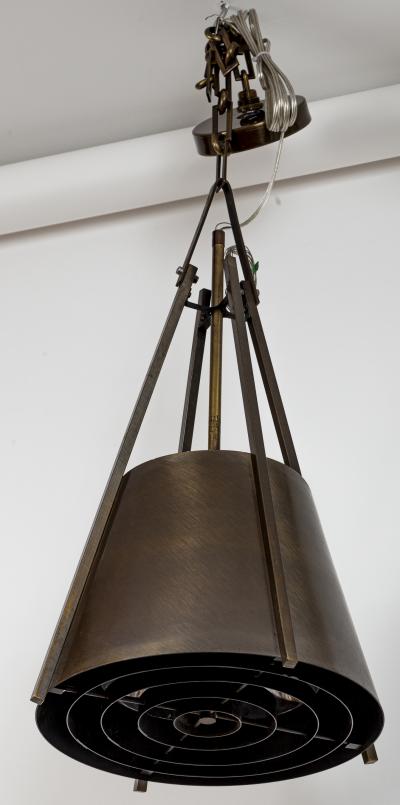 Mid Century Industrial Conical Brass Pendants 10 Available