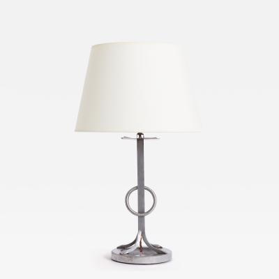 Mid Century Iron and Rope Table Lamp