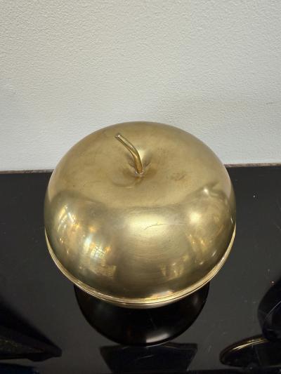 Mid Century Italian Brass Apple Covered Bowl 1960s
