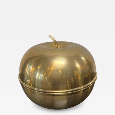 Mid Century Italian Brass Apple Covered Bowl 1960s