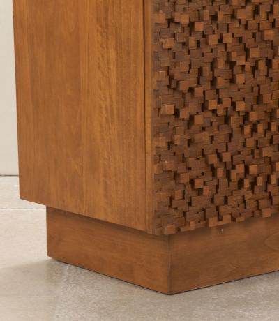 Mid Century Italian Brutalist Sideboard with Travertine Top