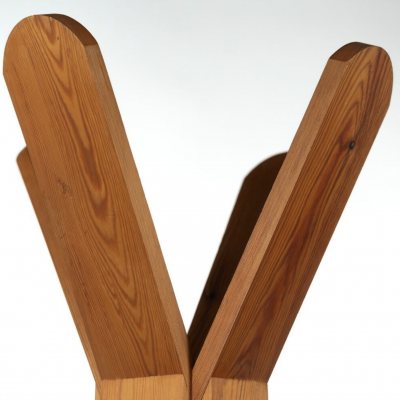 Mid Century Italian Coat Rack Wood Italy 1970s