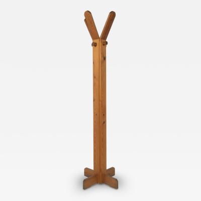 Mid Century Italian Coat Rack Wood Italy 1970s