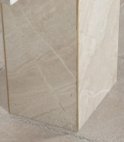 Mid Century Italian Console Table in White Marble