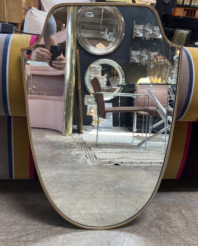 Mid Century Italian Curvilinear Wall Mirror 1970s
