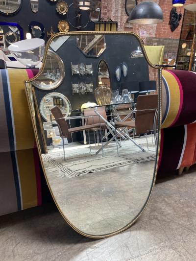 Mid Century Italian Curvilinear Wall Mirror 1970s
