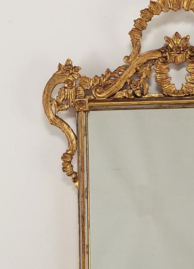 Mid Century Italian Giltwood Paneled Mirror circa 1950