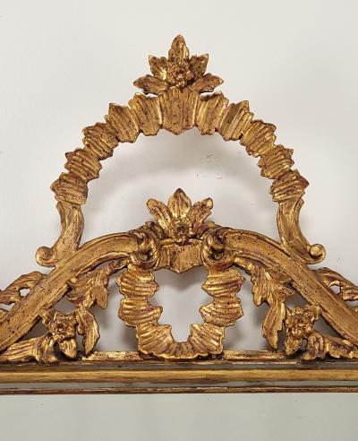 Mid Century Italian Giltwood Paneled Mirror circa 1950