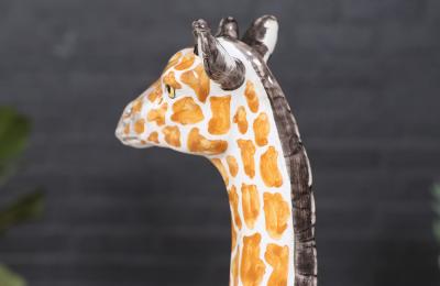 Mid Century Italian Glazed Ceramic Giraffe Family Sculpture