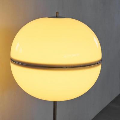 Mid Century Italian Globe Floor Lamp in Metal and Acrylic 1960s