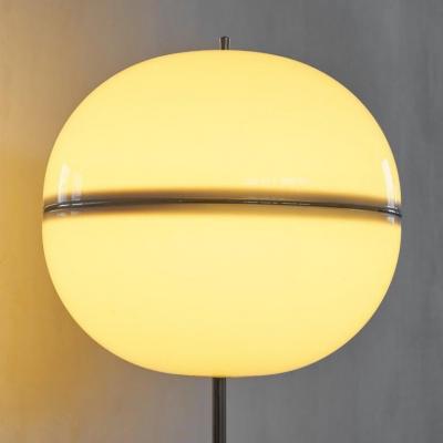 Mid Century Italian Globe Floor Lamp in Metal and Acrylic 1960s