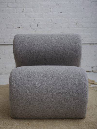 Mid Century Italian Inspired Serpentine Occasional Chair