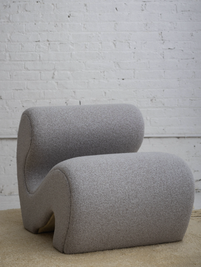 Mid Century Italian Inspired Serpentine Occasional Chair
