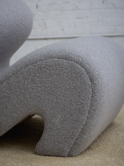 Mid Century Italian Inspired Serpentine Occasional Chair