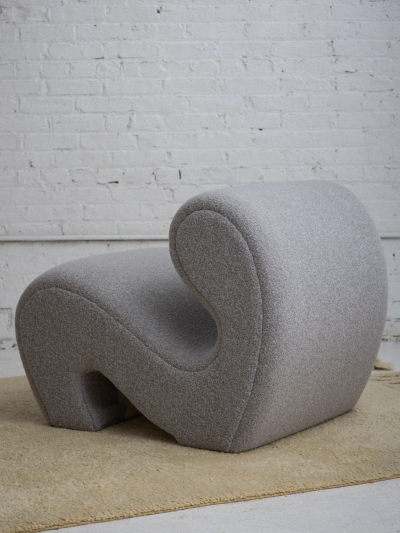 Mid Century Italian Inspired Serpentine Occasional Chair