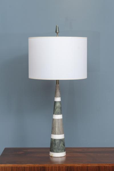 Mid Century Italian Marble Table Lamp