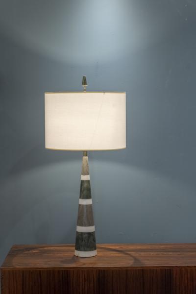 Mid Century Italian Marble Table Lamp