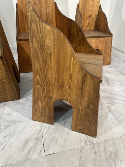 Mid Century Italian Mario Ceroli Fratina Chair 1972 SIGNED