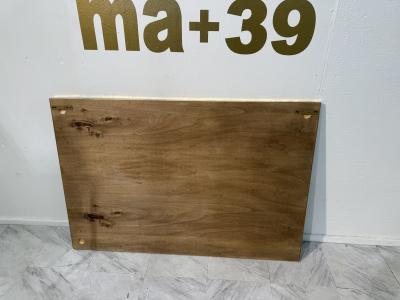 Mid Century Italian Mirror with Teal Ribbed Frame and Brass Accents 1970s