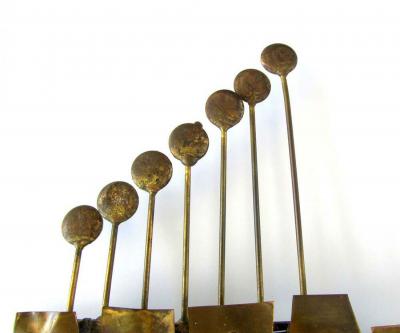 Mid Century Italian Modern Gilt Medal Wall Sculpture