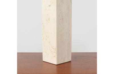 Mid Century Italian Modern Travertine Stone Table Lamp
