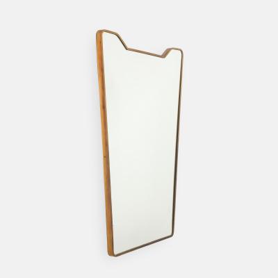 Mid Century Italian Modernist Large Rectangular Shaped Brass Wall Mirror