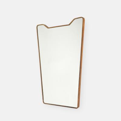 Mid Century Italian Modernist Large Rectangular Shaped Brass Wall Mirror
