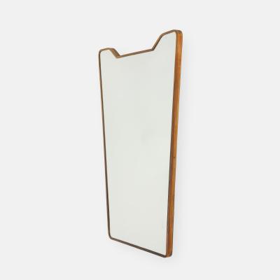 Mid Century Italian Modernist Large Rectangular Shaped Brass Wall Mirror