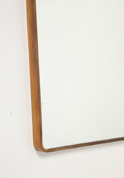 Mid Century Italian Modernist Large Rectangular Shaped Brass Wall Mirror