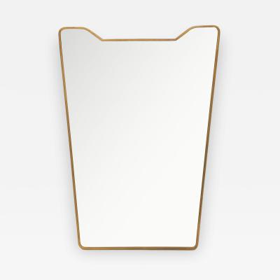 Mid Century Italian Modernist Large Rectangular Shaped Brass Wall Mirror