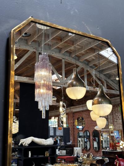 Mid Century Italian Octagonal Wall Mirror 1980s