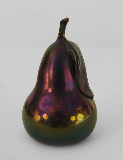 Mid Century Italian Opalescent Blue Glass Fruits and Vegetables