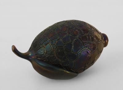 Mid Century Italian Opalescent Blue Glass Fruits and Vegetables