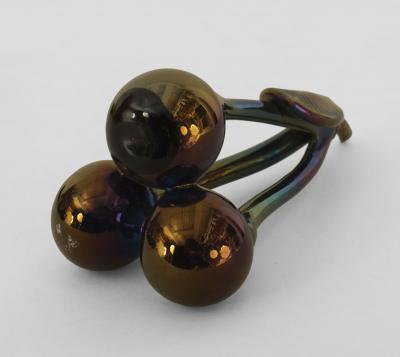 Mid Century Italian Opalescent Blue Glass Fruits and Vegetables